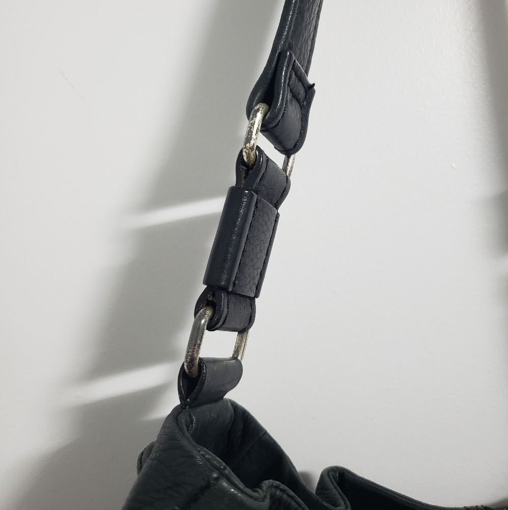 FOSSIL Dark Green Drawstring Bucket Bag Purse - Picture 8 of 15